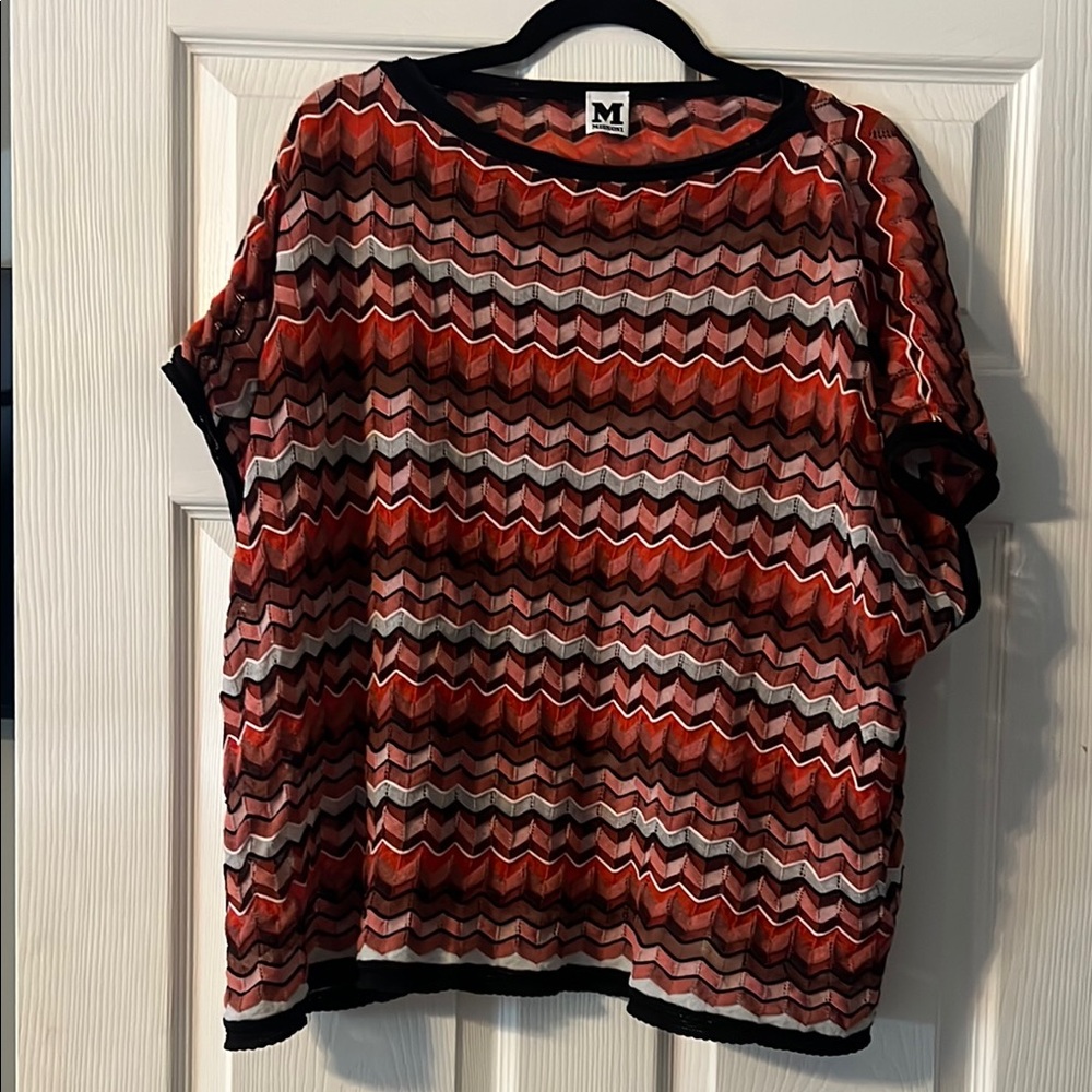 Missoni Brown and Orange Graphic Boxy T-Shirt